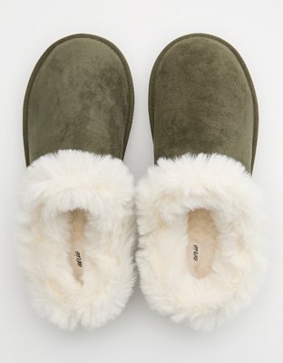 Aerie Fur Scruff Slippers