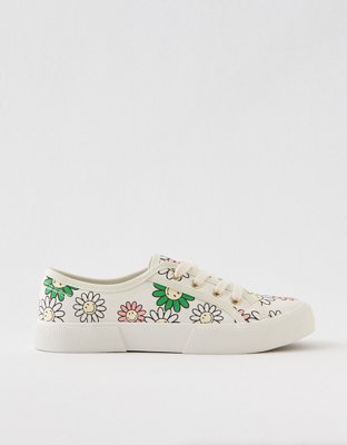 Aerie Smiley Lace Up Sneakers