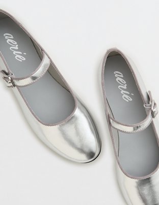 Aerie Shine Buckle Flats