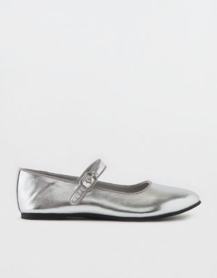 Aerie Shine Buckle Flats