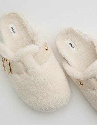 Aerie Sherpa Buckle Slides