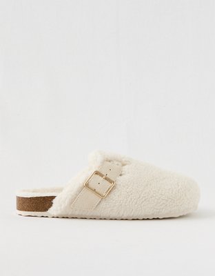 Aerie Sherpa Buckle Slides