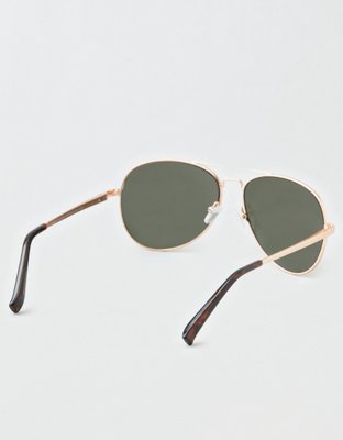 AEO Gold Aviator Sunglasses