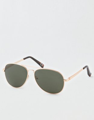 Gold store aviator sunglasses