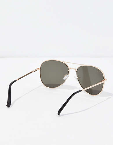 AEO Gold Aviator Sunglasses