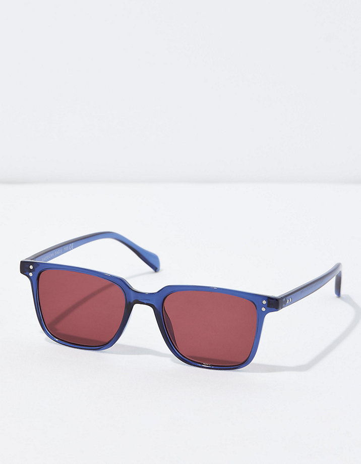 AEO Clear Frame Square Sunglasses