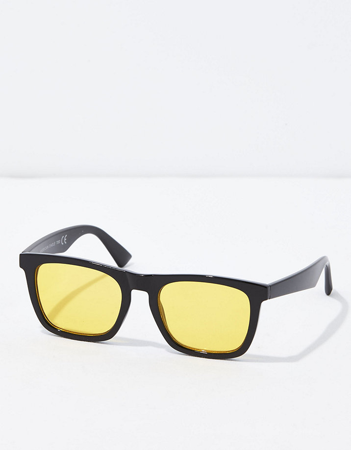 AEO Black Frame Square Sunglasses