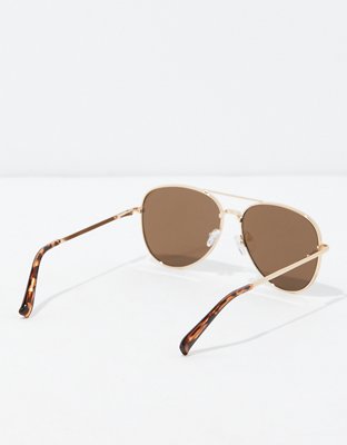 Мужские солнцезащитные очки American Eagle AEO Gold Aviator Sunglasses — фото 2