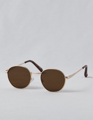 Men's round gold sunglasses online