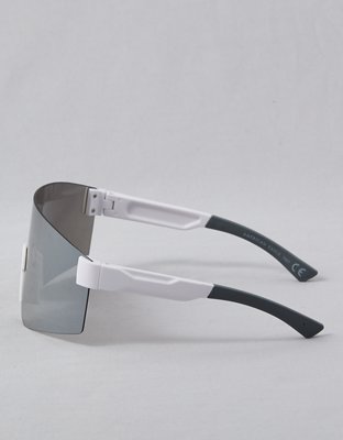 AEO White Shield Sunglasses
