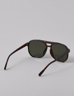 Мужские солнцезащитные очки American Eagle AEO Retro Pilot, цвет: Коричневый — фото 2