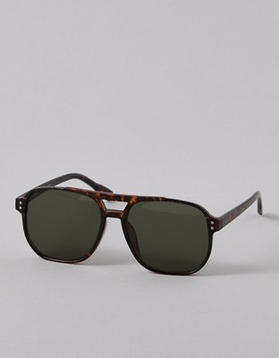 Мужские солнцезащитные очки American Eagle AEO Retro Pilot, цвет: Коричневый