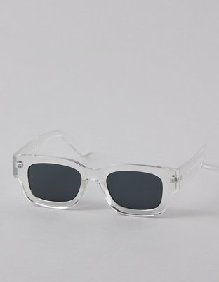 Мужские солнцезащитные очки American Eagle AEO Rectangular Thick Frame, цвет: Прозрачный — фото 2