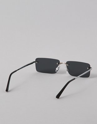 Мужские солнцезащитные очки American Eagle AE Metal Rectangle, цвет: Серебряный — фото 2