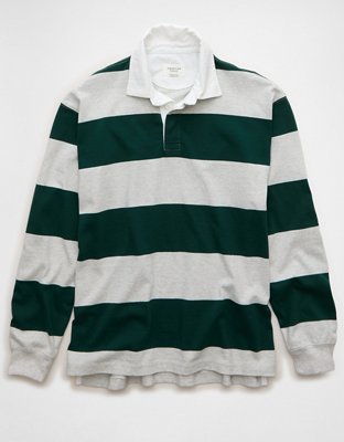 AE Long Sleeve Boxy Rugby Polo Shirt