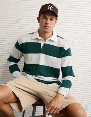 AE Long Sleeve Boxy Rugby Polo Shirt