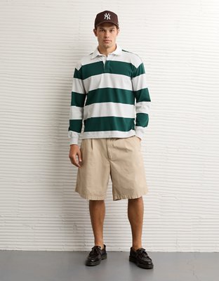 AE Long Sleeve Boxy Rugby Polo Shirt