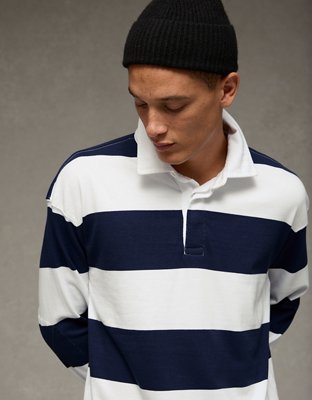 AE Long Sleeve Boxy Rugby Polo Shirt