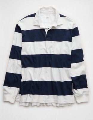 AE Long Sleeve Boxy Rugby Polo Shirt