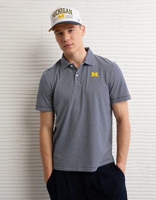 AE 24/7 Michigan Wolverines Graphic Club Polo Shirt