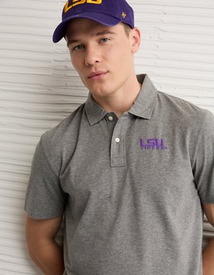 AE 24/7 LSU Tigers Graphic Club Polo Shirt | American Eagle