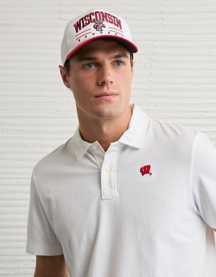 AE 24/7 Wisconsin Badgers Graphic Club Polo Shirt