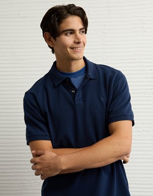 AE Lived-In Stretch Pique Polo Shirt