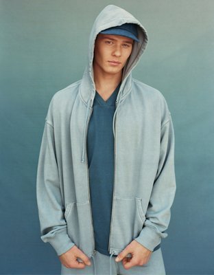 Baby blue zip up hoodie best sale