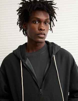 AE Laidback Luxe Heavyweight Full-Zip Hoodie | American Eagle