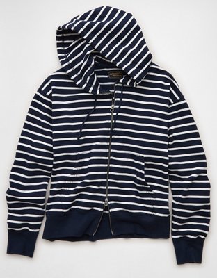 トップス aeae STRIPE SMALL LETTER HOOD ZIP UP STRIPE SMALL LETTER HOOD ZIP UP（パーカー）｜aeae