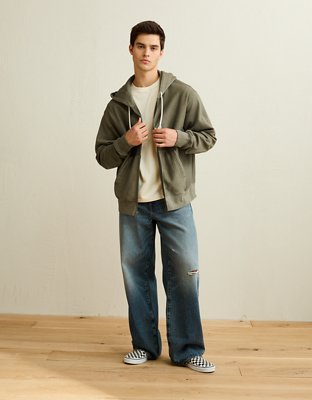 AE Laidback Luxe Full-Zip Hoodie | American Eagle