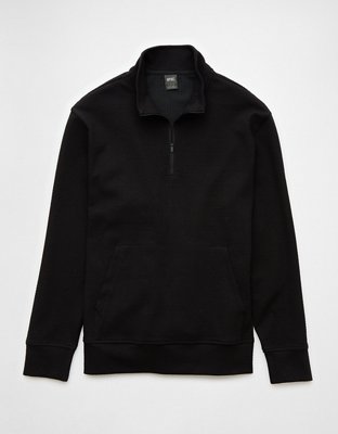 AE 24/7 Textured Fleece Quarter-Zip Sweatshirt