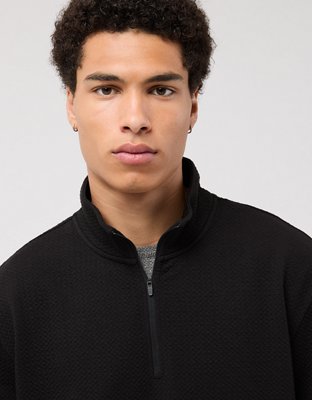 AE 24 7 Textured Fleece Quarter Zip Sweatshirt