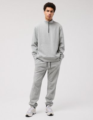 Ae fleece quarter zip sweatshirt sale