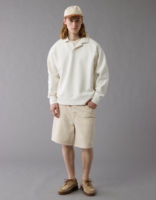 AE 24/7 Long-Sleeve Rugby Polo Sweatshirt