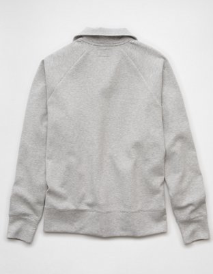 AE 24/7 Long-Sleeve Rugby Polo Sweatshirt