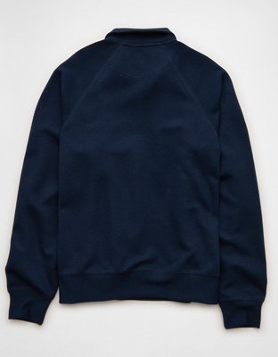 Мужская толстовка American Eagle AE 24/7 Quilted Quarter-Zip, цвет: Синий — фото 4