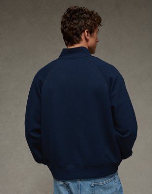 Мужская толстовка American Eagle AE 24/7 Quilted Quarter-Zip, цвет: Синий — фото 2