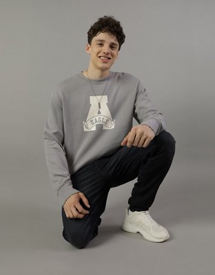 AE Logo Graphic Crewneck Sweatshirt