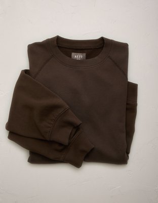 Мужская толстовка American Eagle AE77 Raglan Terry Fleece, цвет: Тёмный коричневый — фото 4