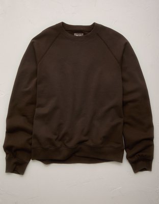 Мужская толстовка American Eagle AE77 Raglan Terry Fleece, цвет: Тёмный коричневый — фото 3