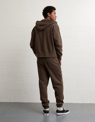 Мужские брюки American Eagle AE Laidback Luxe Heavyweight Sweatpant, цвет: Шоколадный — фото 2