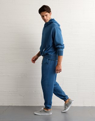 Pantalon de jogging en coton teint indigo AE