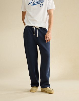 AE Laidback Luxe Heavyweight Open-Hem Sweatpant