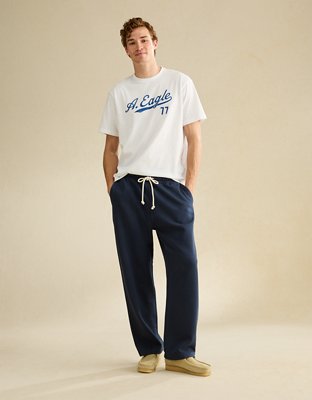 AE Laidback Luxe Heavyweight Open-Hem Sweatpant | American Eagle
