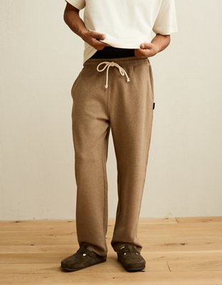 AE Laidback Luxe Heavyweight Open-Hem Sweatpant | American Eagle