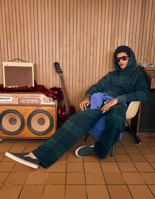 AE Laidback Luxe Heavyweight Open-Hem Sweatpant
