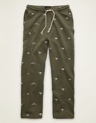 AE Laidback Luxe Heavyweight Open-Hem Sweatpant