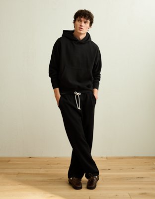 AE Laidback Luxe Heavyweight Open-Hem Sweatpant | American Eagle