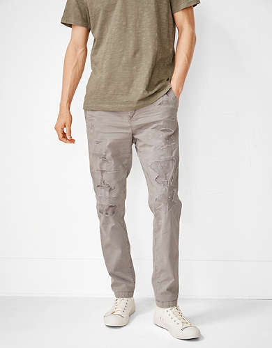 AE Flex Patched Slim Lived-In Khaki Pant